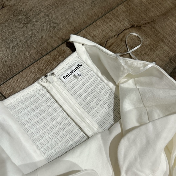 Reformation Alfred midi dress in white size 6 - Picture 6 of 7